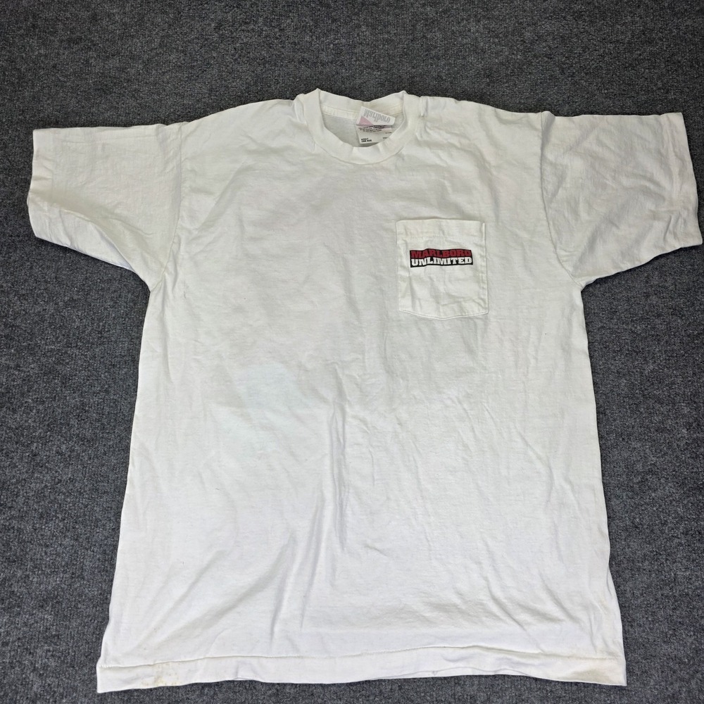 Vintage‎ 1995 Marlboro Unlimited T-Shirt Railroad Map Sz L/XL Single Stitch